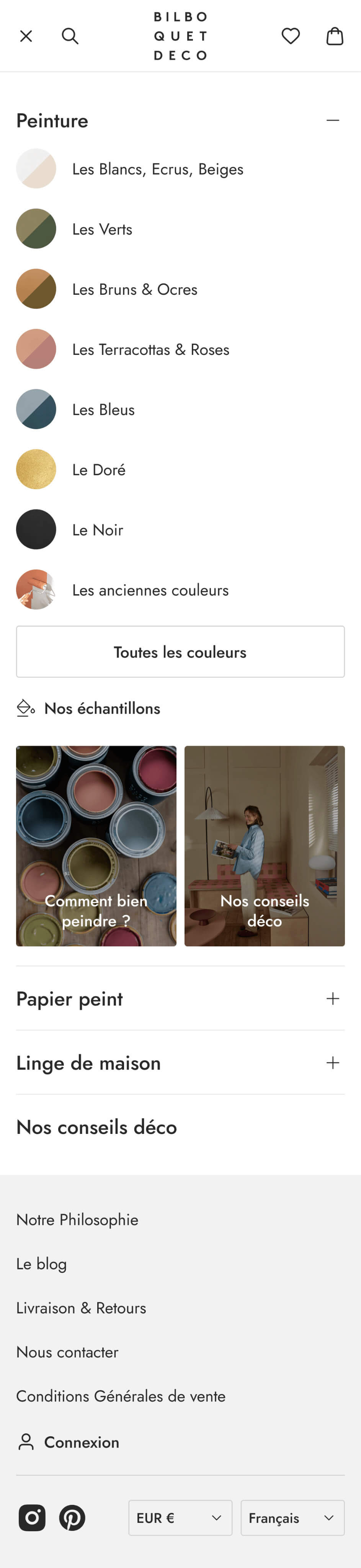 Menu example - Bilboquet